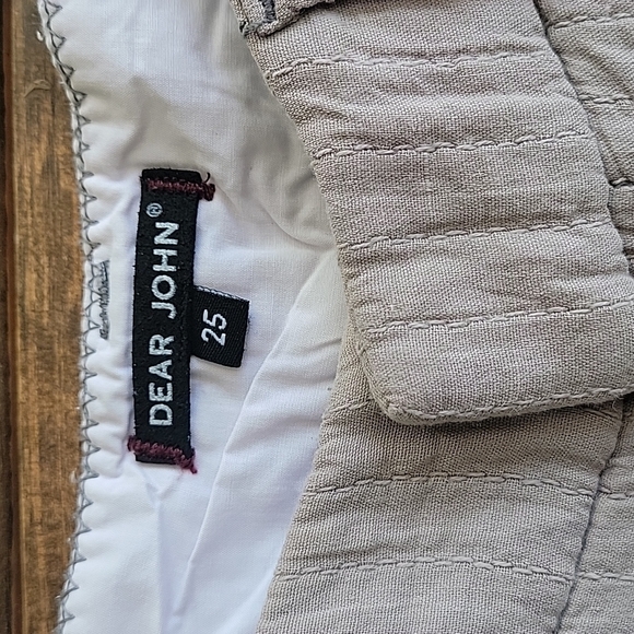 DEAR JOHN khaki taupe chino sz 25" - Picture 3 of 6